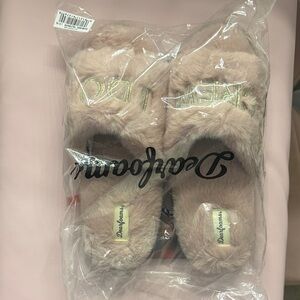 NWT light pink I Do crew bridal slippers